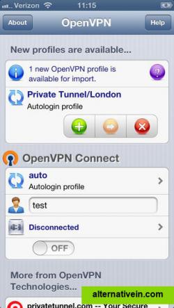 OpenVPN on Iphone(5)