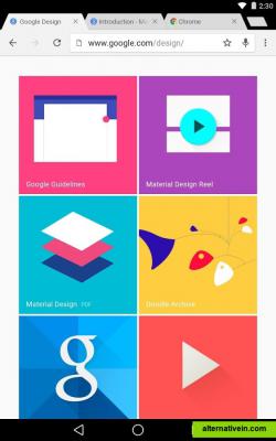 Chrome on Android Tablet