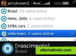 Contact list on Blackberry