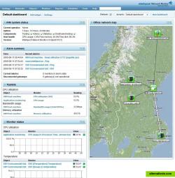 Web interface with network maps