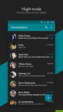 Conversations list - Night mode