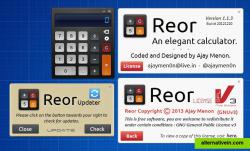 Reor - Updater, About & License.