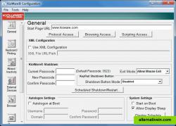 KioWare Kiosk for Windows, Configuration Tool, General Tab