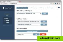 Configuring GuardPanel to protect a website from DDoS attacks.