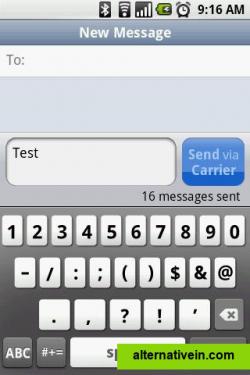 chompSMS On-Screen Keyboard Numbers