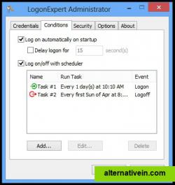 Scheduled logon, logoff