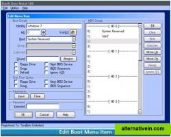 Edit Boot Menu Item