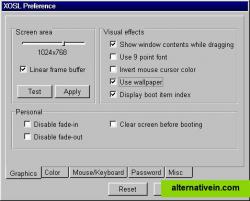 Preferences dialog