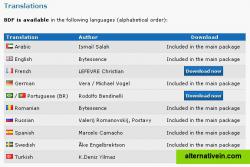 BDF is vailable in 10 languages