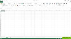 A new document in Excel 2013 on Windows 8