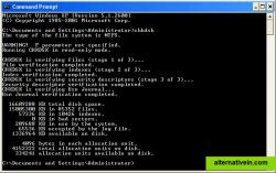 chkdsk running in cmd