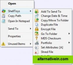 ShellToys Right Click Context Menu