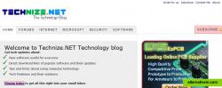 The hompage of Technize.net