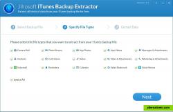 iPhone Backup Extractor Interface