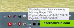 Tooltip displays both physical memory and page file usage.