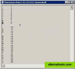 Vertical results with decimal index nuber (not in HEX)