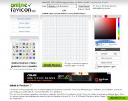 Online favicon generator homepage