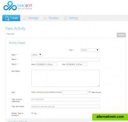 Emojot Dashboard - 
Create Activity