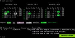 Taskwarrior 1.9.3 Calendar + Holidays