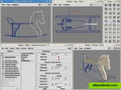 FloatingWindows GUI, Linux/X11, Modelling a Toy Horse