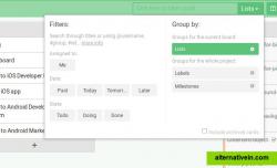 filter and organize your cards by groups