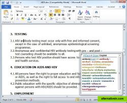 tlTerm Microsoft Word addon