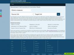 An easy to use web application for conversion between wide ranges of measurement units