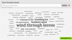 Word cloud brainstorm: Your Favorite Sound...