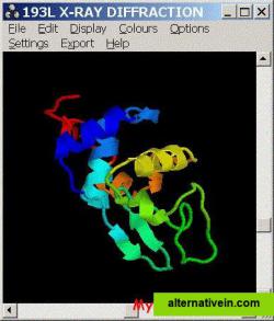 Protein viewed as cartoon