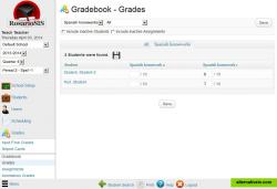 Gradebook grades.