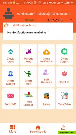 school app admin panel