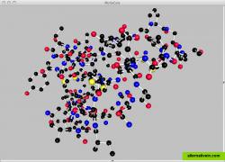 Example full-screen mode ball & stick visualisation of a complex molecule