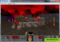 Doom, running on an emulated 486.