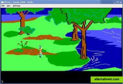 King's Quest, running on an emulated Tandy 1000.