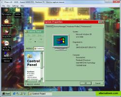 Windows 98, running on an emulated Pentium 75.