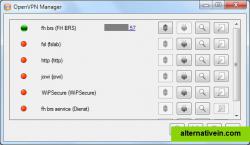 main window, displays all OpenVPN configurations