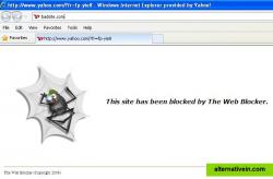 A website being blocked.
