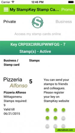 See the stamps you have received from businesses which use StampKey to give loyalty stamps and rewards. You can forward unused stamps to friends and colleagues