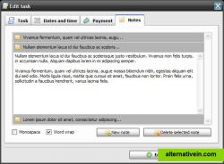 Task notes editor