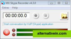 MX Skype Recorder main window