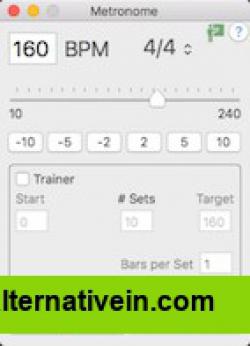 Smart Metronome. Defaults to tempo of the media. Includes tempo trainer