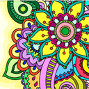 Mandala - adults coloring book icon