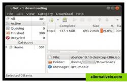 uGet 1.7.6 running on Ubuntu 10.10