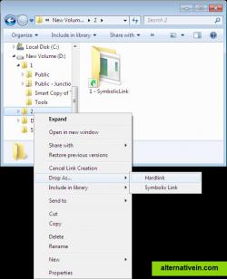 and Drop As... Symbolic Link, Junction, Hard Link and more