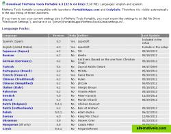 Portable 32+64 bit, language packs for 21 languages