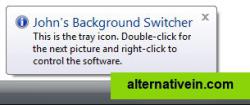 The notification icon (pictured right) lets you open the settings, pause switching, view all downloaded photos (especially useful if you’re using one of the montage modes – just choose ‘Cached Picture Browser’), email or save backgrounds, check for updates and exit JBS 