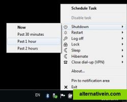 Right click menu with one-click scheduling option