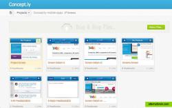 Concept.ly projects screens