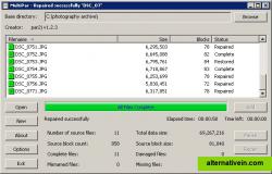 All errors were repaired, and deleted files were magically recreated with MultiPar's fancy mathematics.