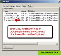 GreenShot OCR-PlugIn